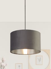 Searchlight Josie Grey Velvet Easy Fit Shade - Image 1 of 3