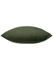 furn. Olive Green Plain Twin Pack Water UV Resistant Outdoor Cushions - Image 3 of 4