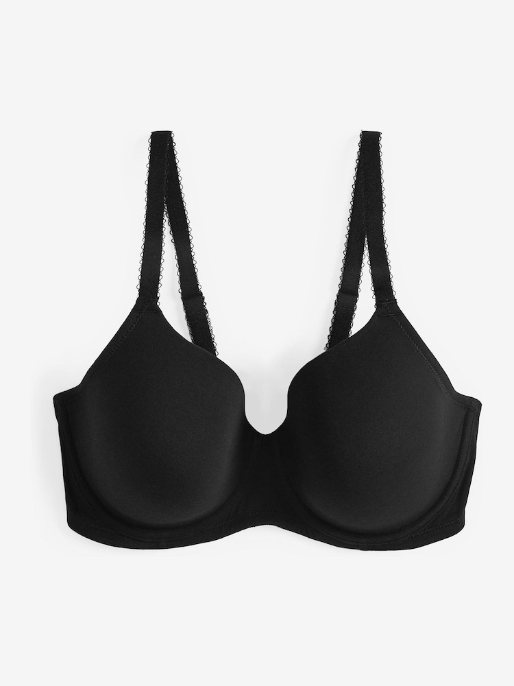 Black/White/Pastel Rose Nude Pad Full Cup DD+ Cotton Blend Ultimate Comfort Bras 3 Pack - Image 10 of 10
