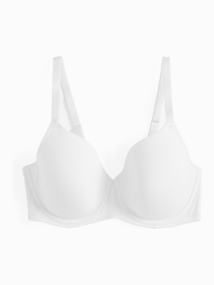 Black/White/Pastel Rose Nude Pad Full Cup DD+ Cotton Blend Ultimate Comfort Bras 3 Pack - Image 8 of 10