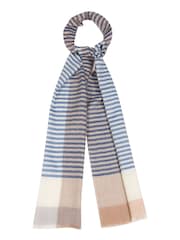 Pure Luxuries London Blue Accent Cashmere & Merino Wool Pashmina - Image 3 of 4
