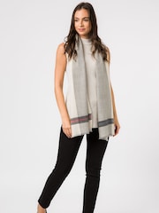 Pure Luxuries London White Pixel Cashmere & Merino Wool Pashmina Scarf - Image 2 of 3