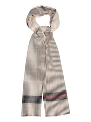 Pure Luxuries London White Pixel Cashmere & Merino Wool Pashmina Scarf - Image 3 of 3