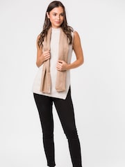 Pure Luxuries London Cream Moon Cashmere & Merino Wool Scarf - Image 3 of 4
