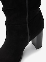Black Forever Comfort® Knee High Slouch Boots - Image 7 of 8