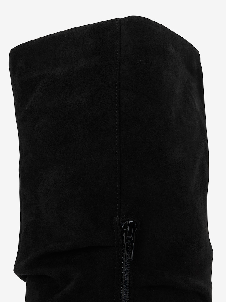 Black Forever Comfort® Knee High Slouch Boots - Image 8 of 8