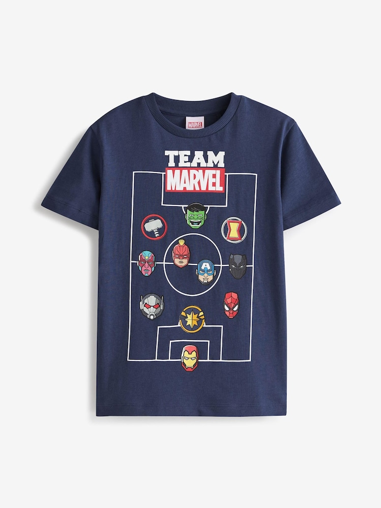 Mornarsko modra z nogometno žogo - Marvel Avengers kratek rokav; s kratkimi rokavi majica (3-16leto) - Slika 1 iz 2 Mornarsko modra z nogometno žogo - Marvel Avengers kratek rokav; s kratkimi rokavi majica (3-16leto) - Slika 1 iz 2
