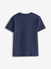 Navy Blue Football Marvel Avengers Short Sleeve T-Shirt (3-16yrs) - Image 2 of 2