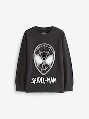 Schwarz - Spider-Man-Langarm-T-Shirt mit Flippy-Pailletten (3–14 J.) - Bild 2 von 3