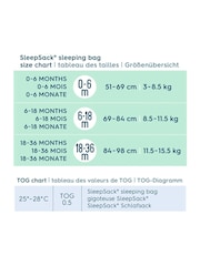 Halo White SleepSack 0.5 TOG 100% Cotton Sleeping Bag - Image 6 of 13