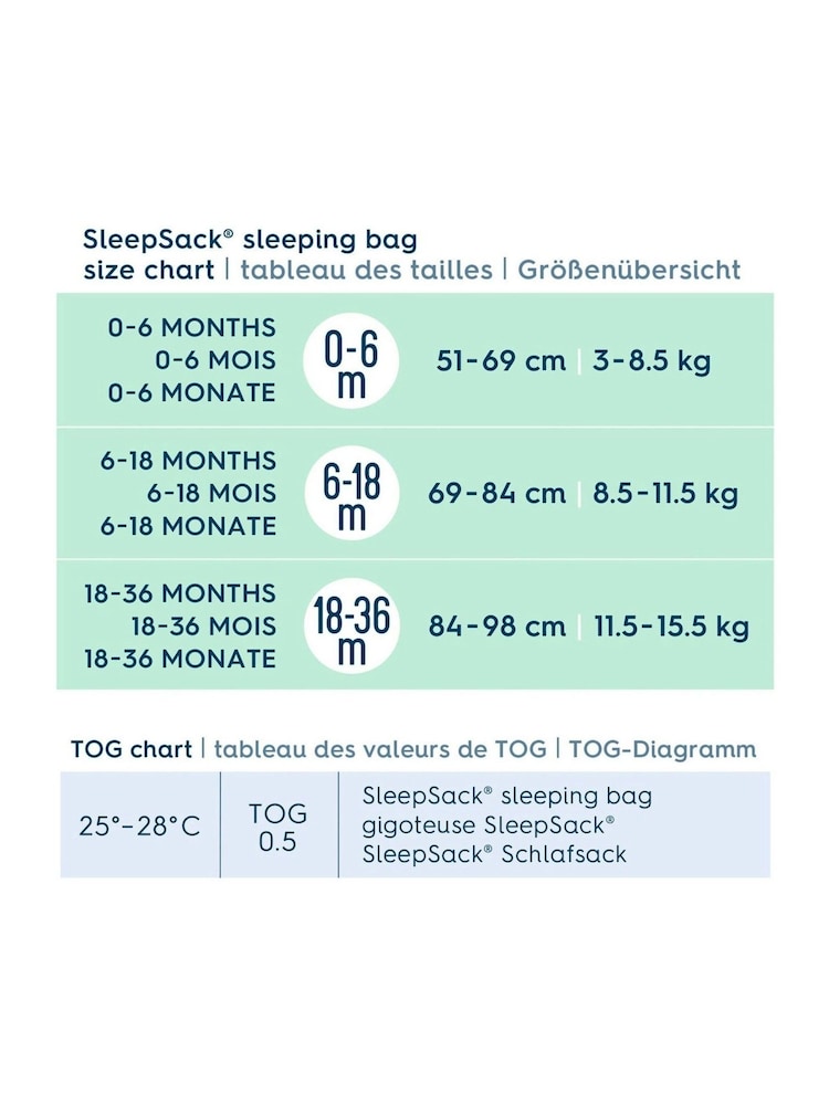 Halo White SleepSack 0.5 TOG 100% Cotton Sleeping Bag - Image 6 of 13