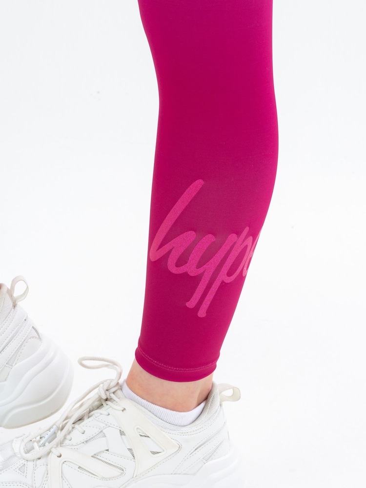 Hype. Pink Subtle Fade Glitter Leggings - Image 3 of 3 Hype. Pink Subtle Fade Glitter Leggings - Image 3 of 3