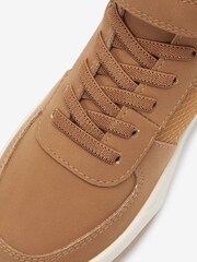 Tan Brown Single Strap Elastic Lace Boots - Image 5 of 5