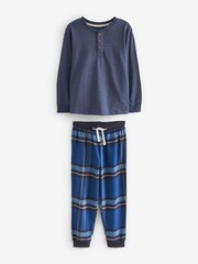 Niebieski - Check Pyjamas 2 Pack (3-16yrs) - Image 2 of 8