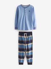Niebieski - Check Pyjamas 2 Pack (3-16yrs) - Image 3 of 8