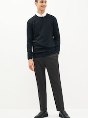 Black Wide Leg Stretch Smart Trousers - Image 2 of 8