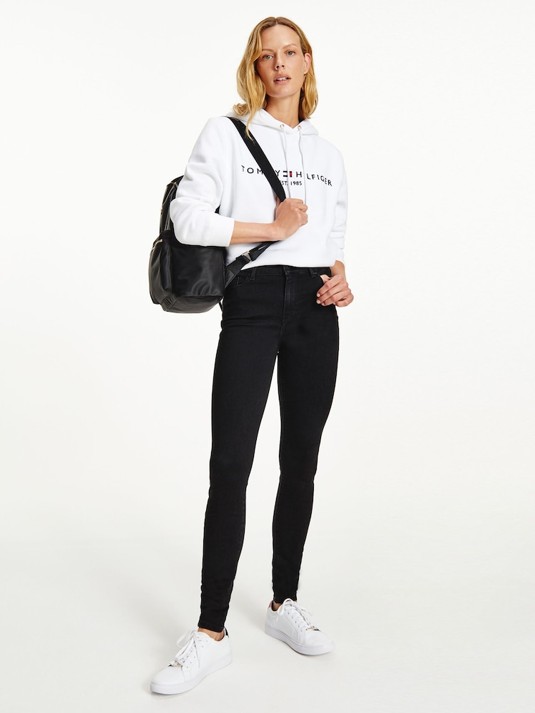 Tommy Hilfiger Black Harlem High Waisted Th Flex Skinny Jeans - Image 1 of 4