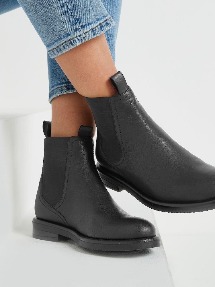 Schwarz - Forever Comfort® Chelsea-Stiefel aus Leder - Bild 2 von 6