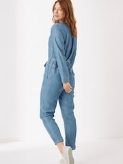 FatFace Blue Imogen Tencel Jumpsuit - Image 2 of 5
