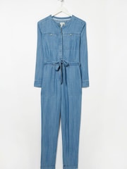 FatFace Blue Imogen Tencel Jumpsuit - Image 5 of 5