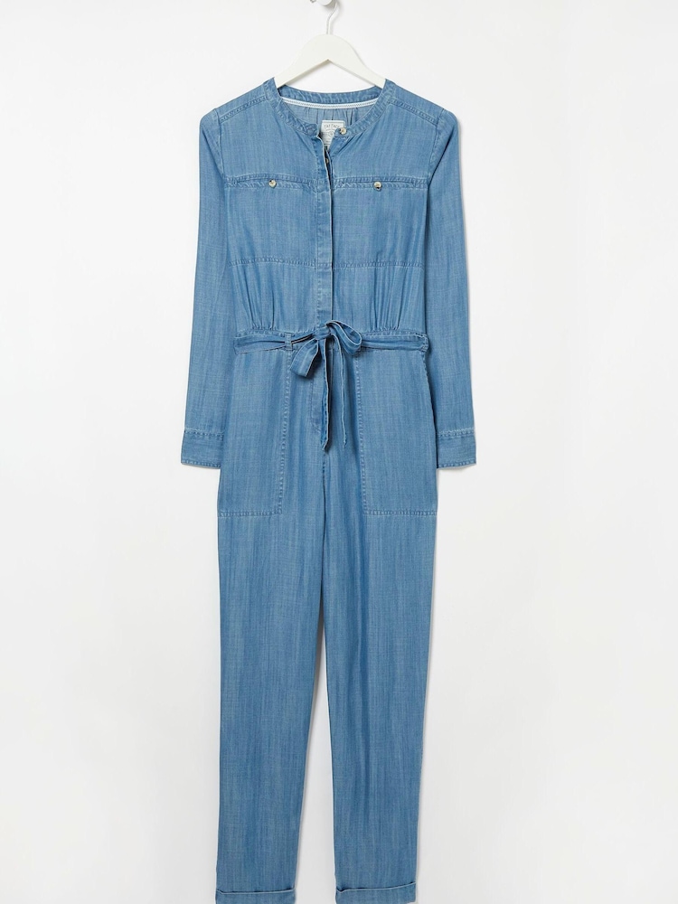 FatFace Blue Imogen Tencel Jumpsuit - Image 5 of 5