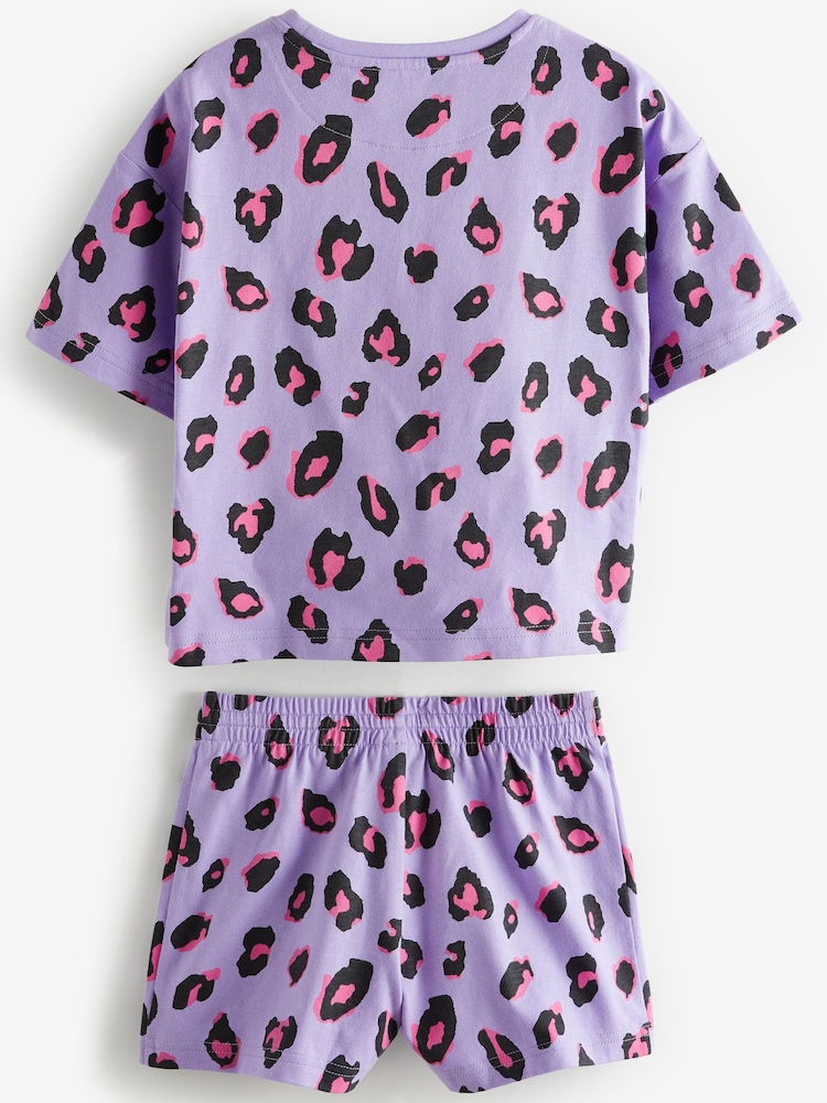 Türkis/Pink/Flieder mit Animalprint - Kurze Pyjamas im 3er-Pack (3–16Jahre) - Bild 2 von 2 Türkis/Pink/Flieder mit Animalprint - Kurze Pyjamas im 3er-Pack (3–16Jahre) - Bild 2 von 2