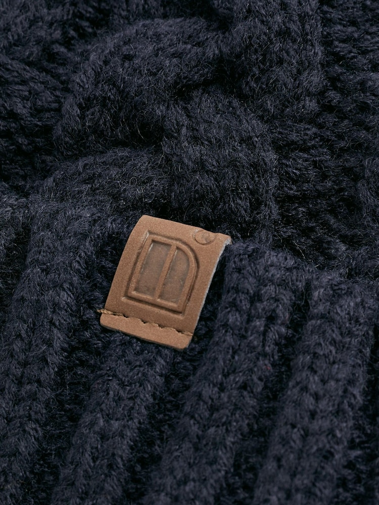 Navy Blue Knitted Pom Hat (1-16yrs) - Image 2 of 2