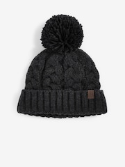 Dark Grey Knitted Pom Hat (1-16yrs) - Image 1 of 2