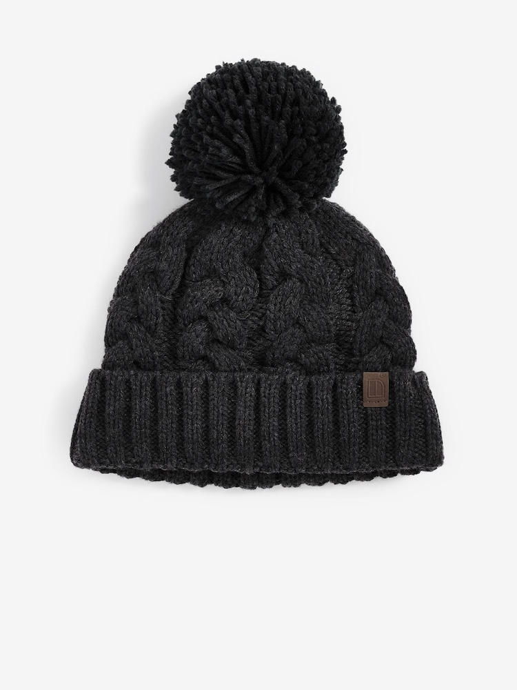 Dark Grey Knitted Pom Hat (1-16yrs) - Image 1 of 2