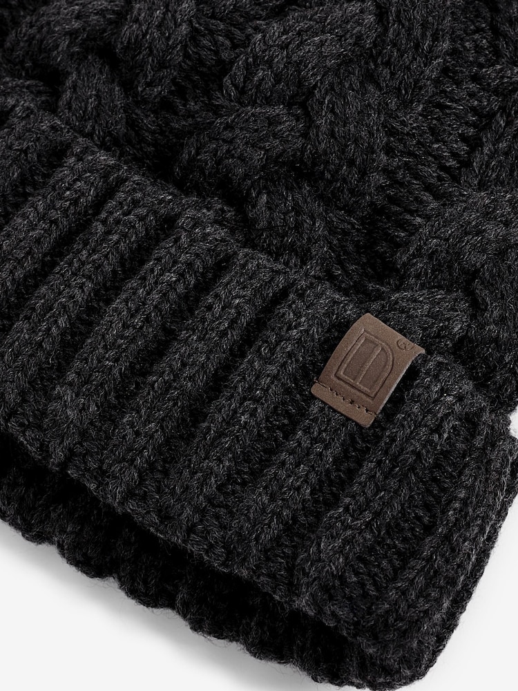 Dark Grey Knitted Pom Hat (1-16yrs) - Image 2 of 2