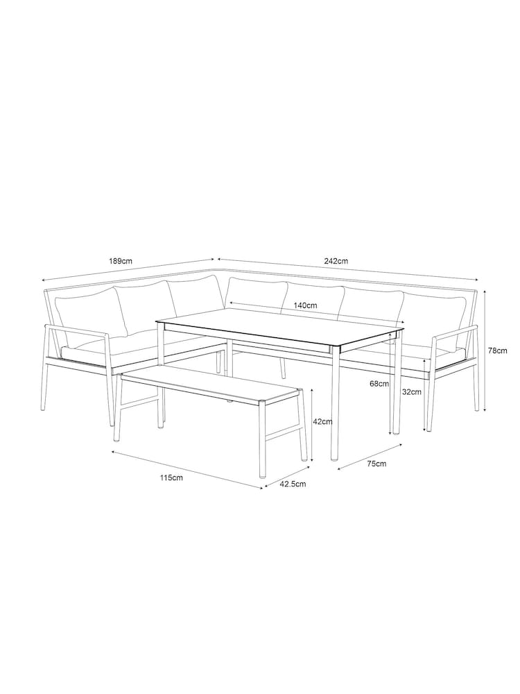 Tan Stockholm Garden Corner Dining Set - Image 5 of 5