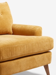 Fine Chenille Ochre Yellow Parker Armchair - Image 10 of 11