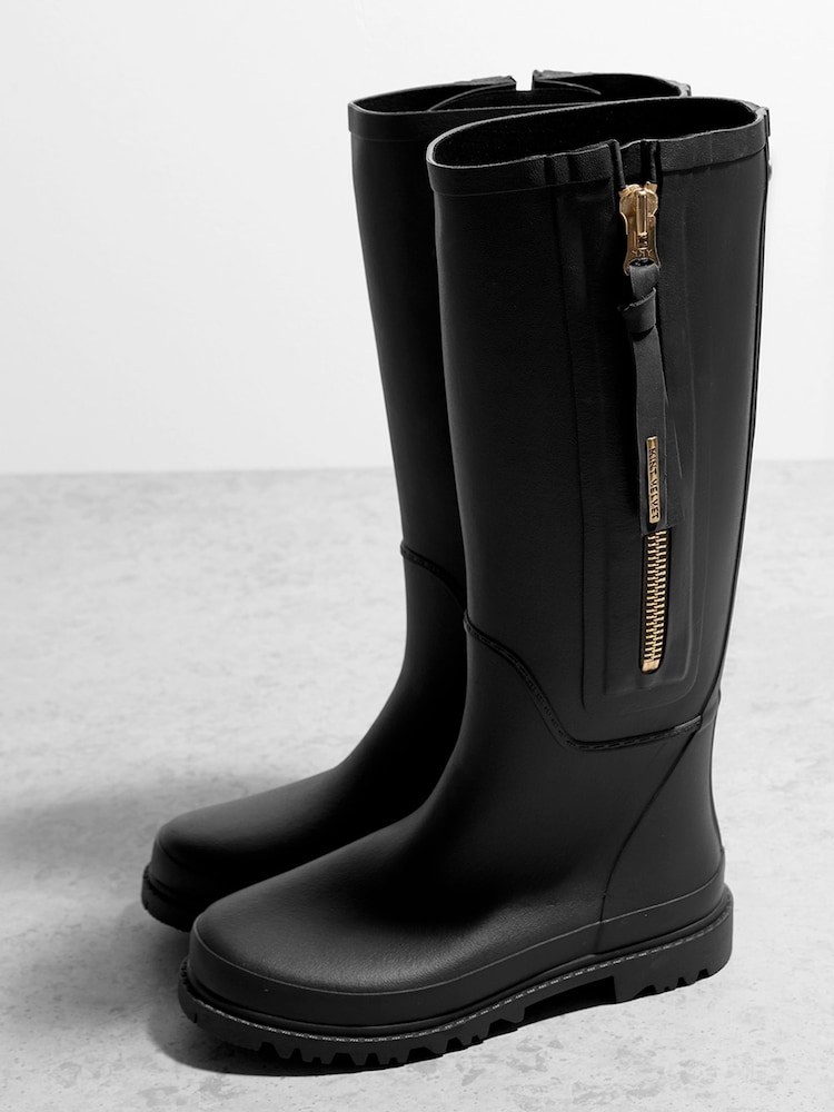 Schwarz - Mint Velvet April Gummistiefel mit Reißverschluss - Bild 2 von 4