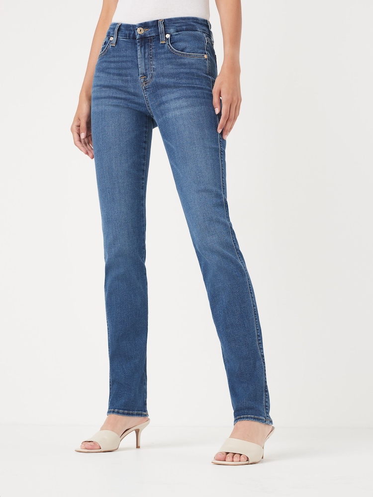 7 For All Mankind Mid Rise Kimmie Bair Straight Fit Jeans - Image 1 of 4 7 For All Mankind Mid Rise Kimmie Bair Straight Fit Jeans - Image 1 of 4