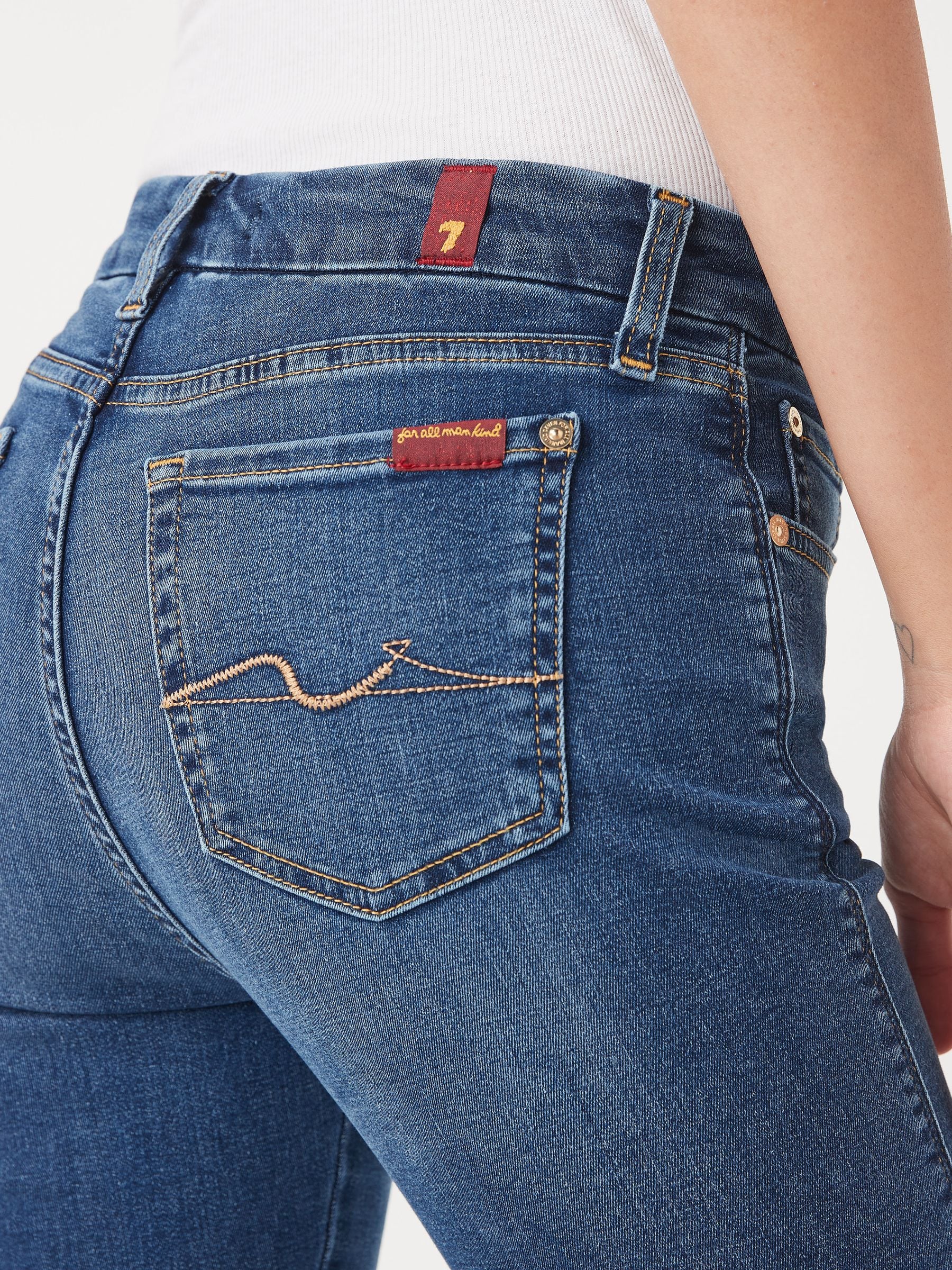 Buy 7 For All Mankind Mid Rise Kimmie Bair Straight Fit Jeans from the Next UK online shop