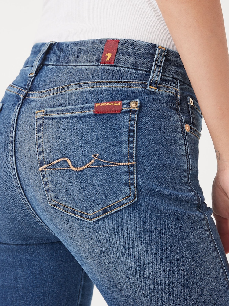 Mid wash - 7 For All Mankind Kimmie Bair jeans met halfhoge taille en rechte pasvorm - Image 3 of 4