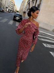Never Fully Dressed Red Deer Tilly Petite Dress - Image 1 of 5