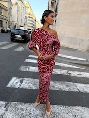 Never Fully Dressed Red Deer Tilly Petite Dress - Image 3 of 5