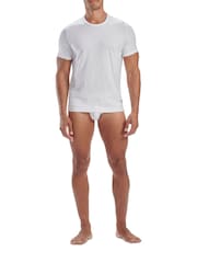 adidas Originals White Comfort Flex Crew Neck 100% Cotton T-Shirts 2 Pack - Image 3 of 5