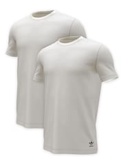 adidas Originals White Comfort Flex Crew Neck 100% Cotton T-Shirts 2 Pack - Image 5 of 5