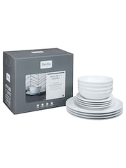 Denby White 12 Piece Dinner Set - Image 4 of 4