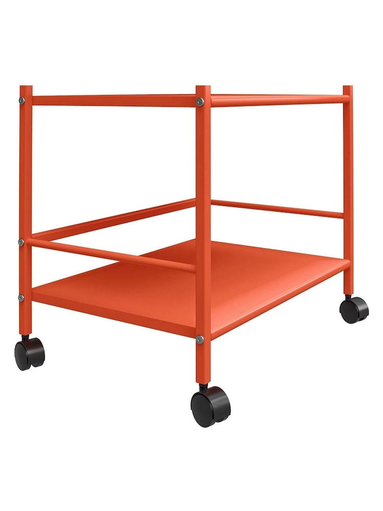 Novogratz Orange Cache Metal Rolli Cart - Image 3 of 3