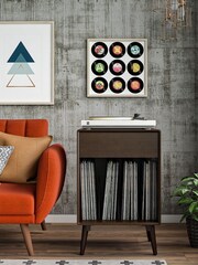 Novogratz Brown Brittany Turntable Stand - Image 1 of 5