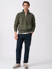 Aubin Cotton Provost Quarter Zip 100% Cotton Sweat Top - Image 2 of 6
