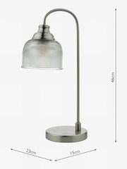 Dar Lighting Chrome Noah Decorative Glass Table Lamp - Image 2 of 2