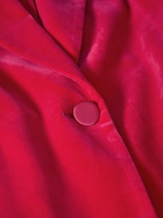 Reiss Pink Rosa Petite Velvet Single Breasted Suit Blazer - Image 6 of 8