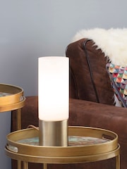 BHS Brass Cylinder Touch Lamp - Image 1 of 4