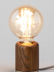 BHS Natural Theo Oak Table Lamp - Image 3 of 4