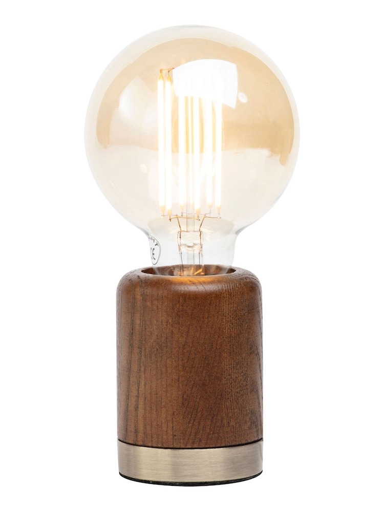 BHS Natural Theo Oak Table Lamp - Image 4 of 4
