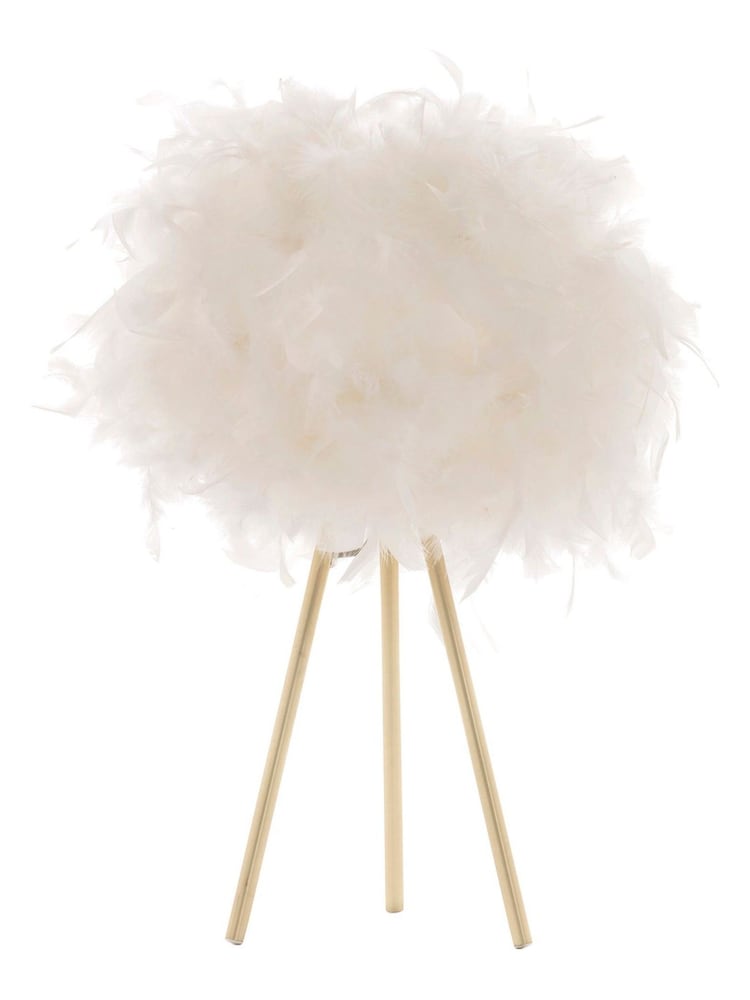 BHS Brass Plume Feather Tripod Table Lamp - Image 4 of 4